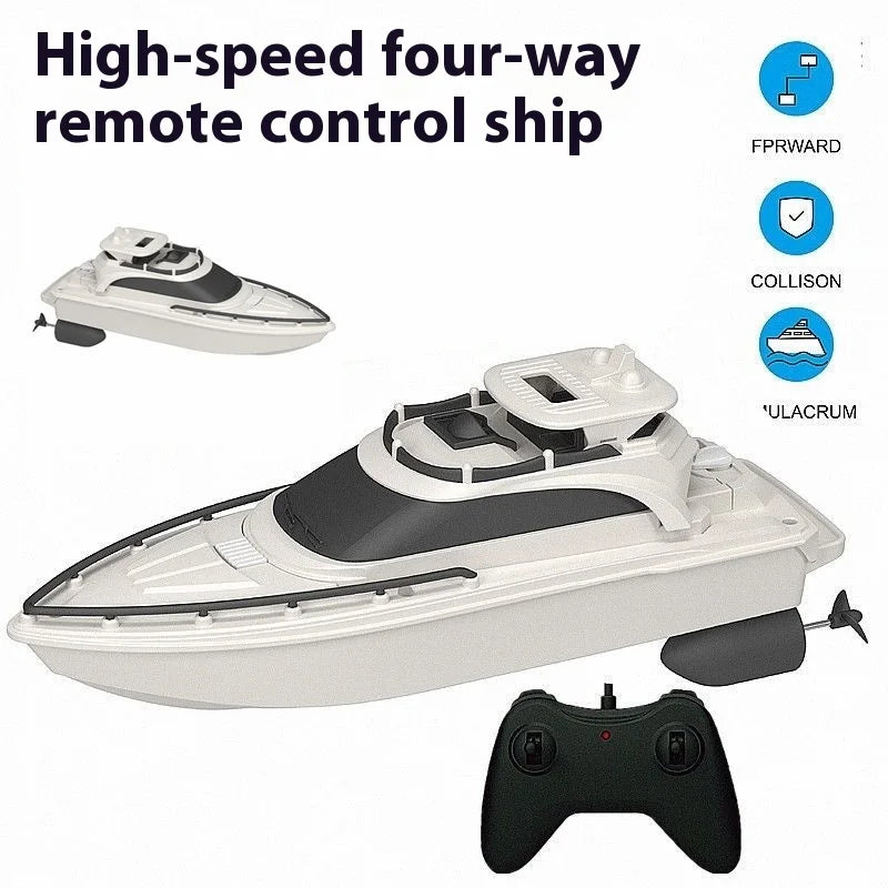 High-Speed RC Boat Toy for Boys Waterproof Electric Mini Ship Model Powerful Remote Control Sailing Ship for Adult Water Play