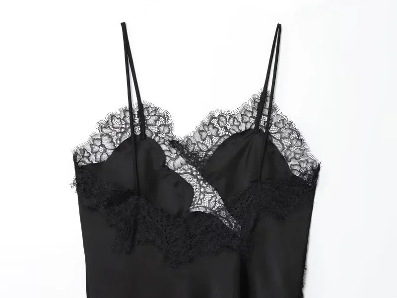 Women's Lace Asymmetric Backless Camisole Top
