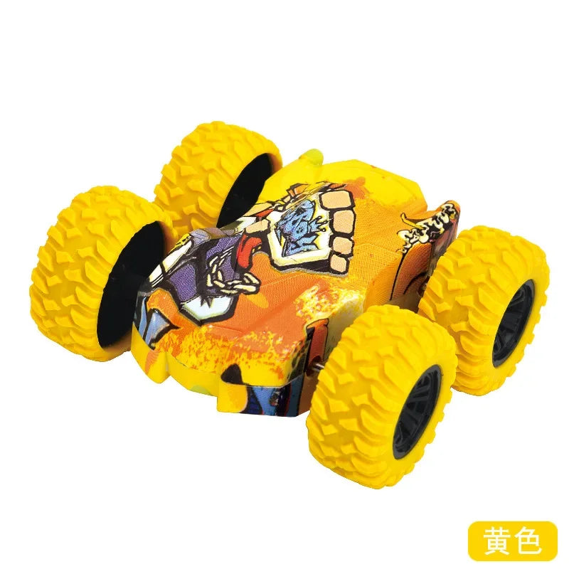 Toys Car Four-wheel Drive Off-road Vehicle Stunt Dump Cars Double-Side Inertia Car Boy Toy Car Pull Back Kids Toy Gift
