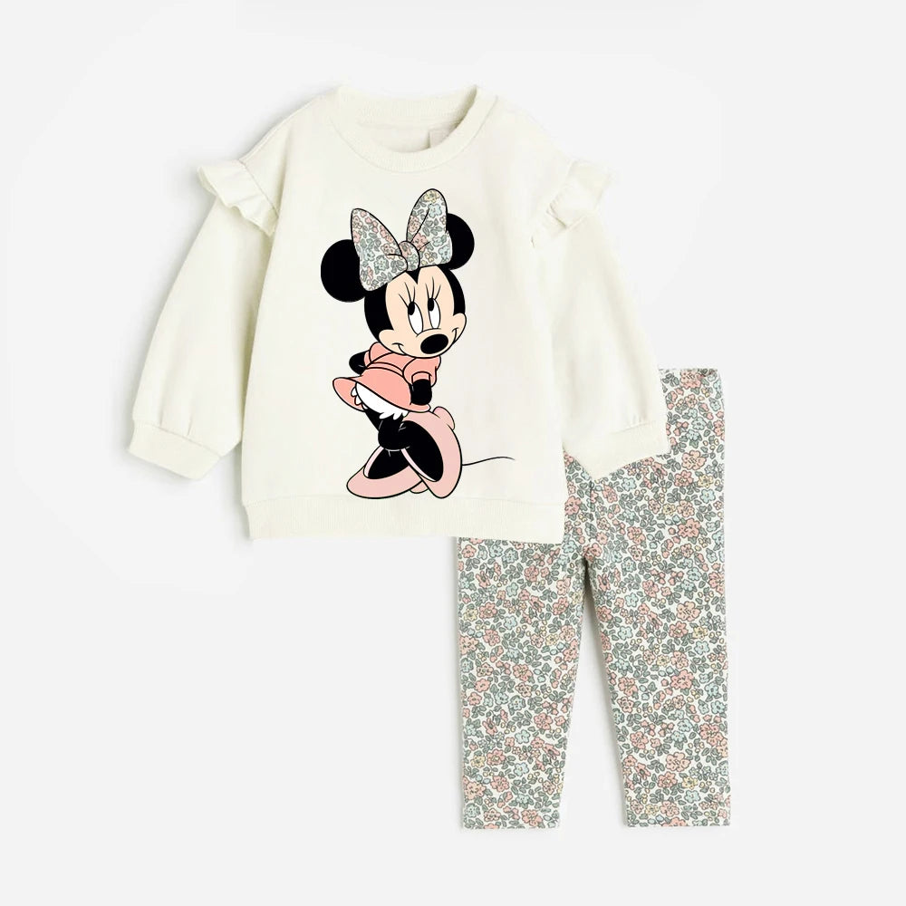 Toddler Girls Cartoon Sweatshirt & Leggings Set