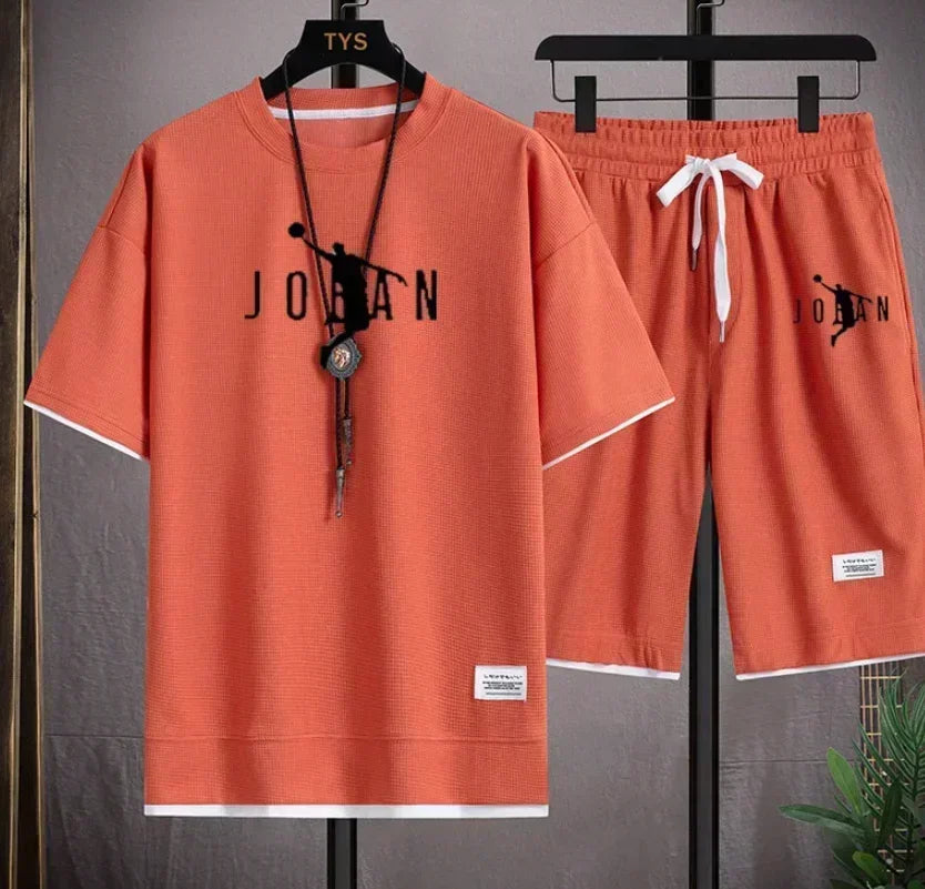 Summer men's suit brand new T-shirt clothing Designer clothing Fashion T-shirt blazer shorts 2-piece set