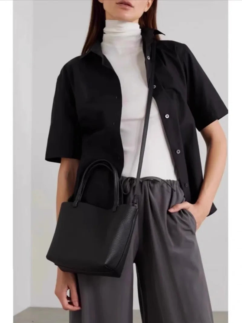 Women's Leather Small Tote & Crossbody Shoulder Bag