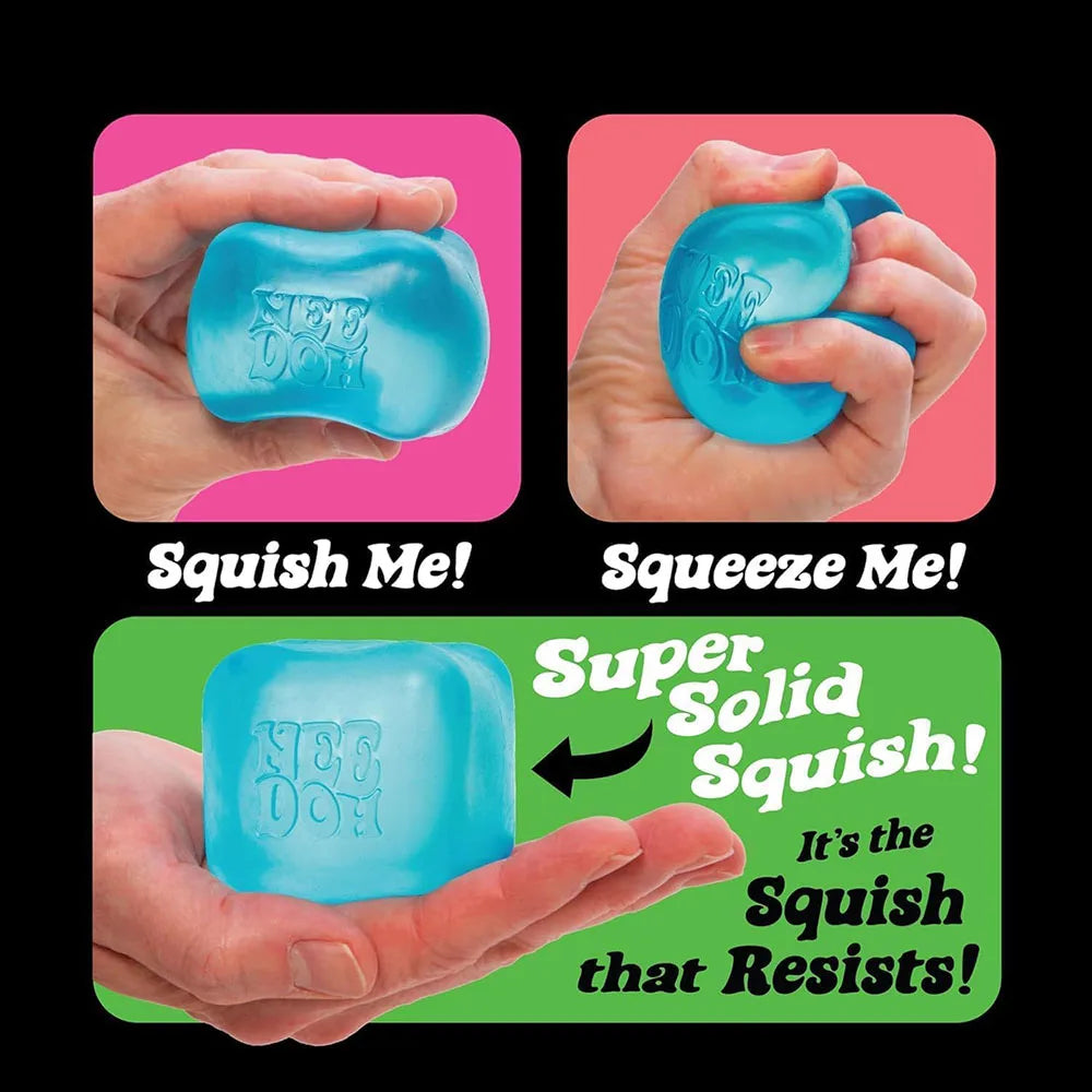Schylling NeeDoh Nice Cube | Squishy Sensory Stress Relief Fidget Toy — 2.25" Cube