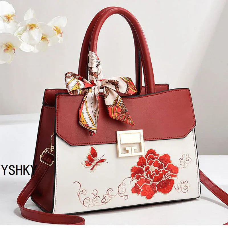 Women's Faux Suede Square Shoulder Bag