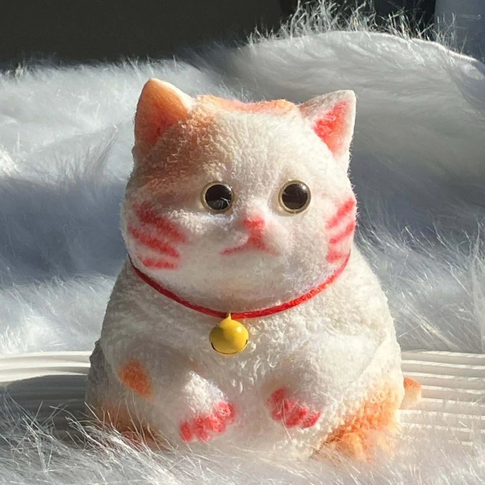 Handmade Fat Cat Slow Rebound Squeeze Toy – Mini Cute Animal Stress Relief Desktop Ornament