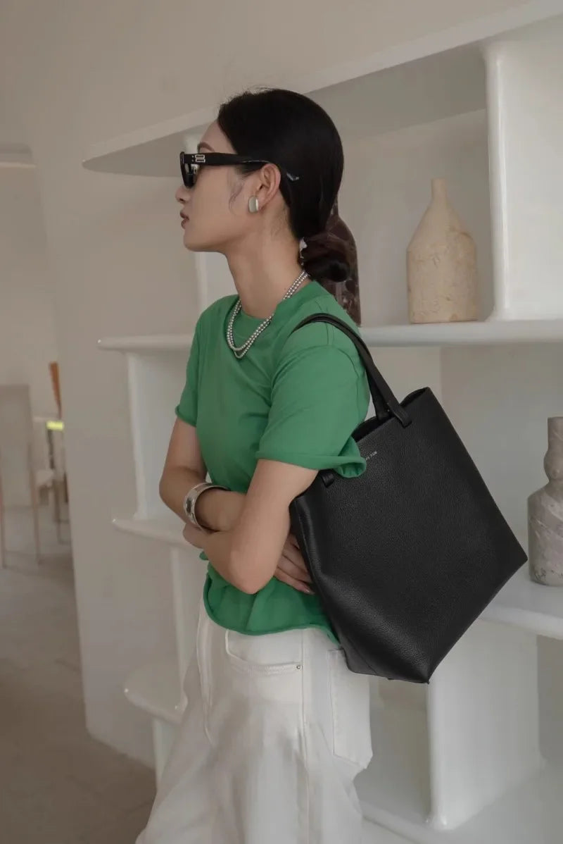 Women's Leather Small Tote & Crossbody Shoulder Bag