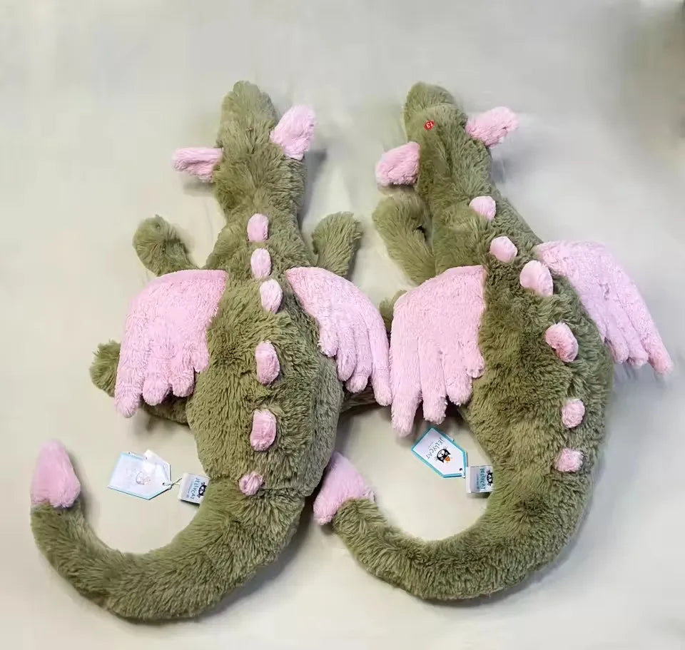 50cm Matcha Dragon and Scarlet Heart Dragon Plush Toys, Cute and Soothing Companion Plush Toys, Perfect for Holiday Gifts.