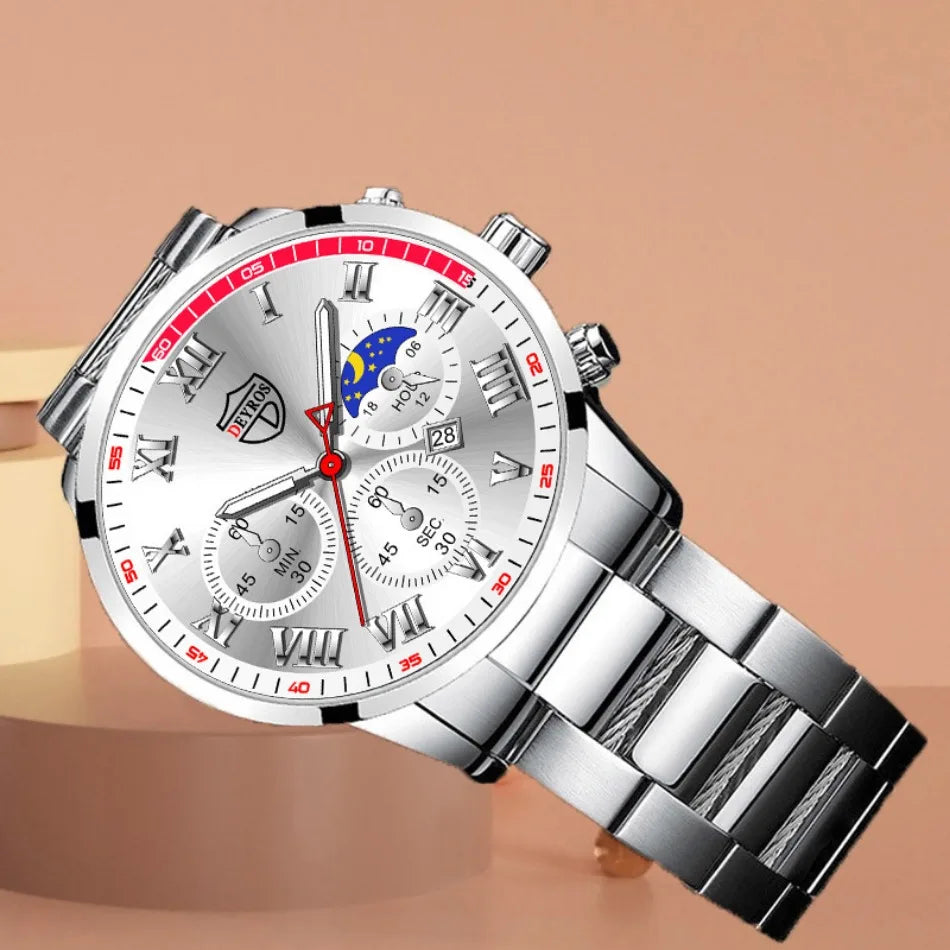 Hot Selling 10 Pcs/set Watches for Men, Watch for Men, Alloy Strap Wrist Watch for Men, Outdoor Style Watch for Men