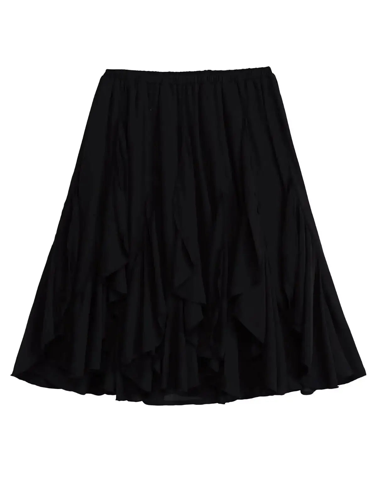 Women's Tiered Ruffle A-Line Midi Skirt