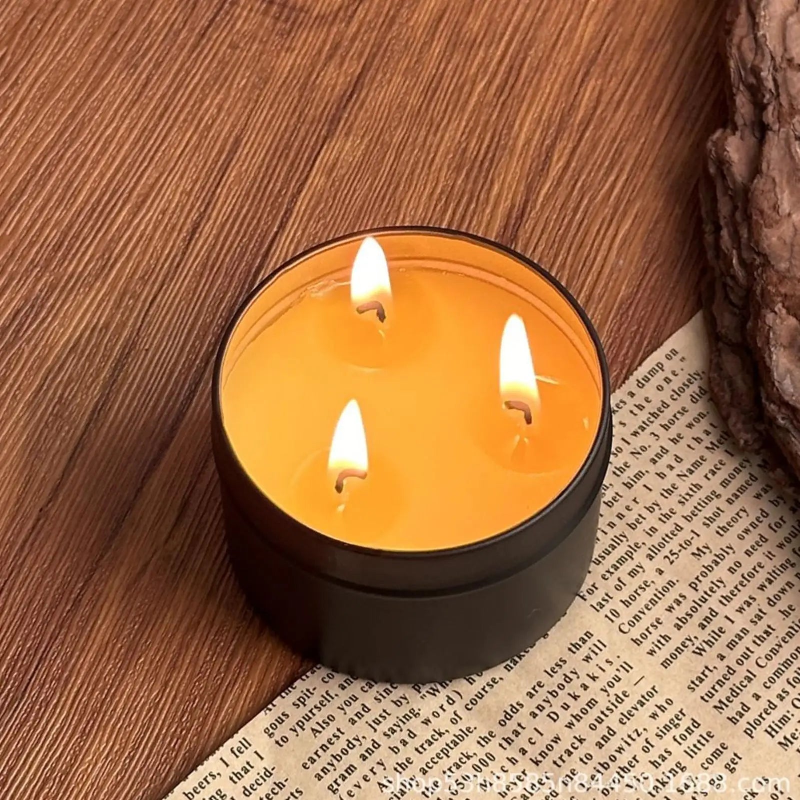 Emergency Candle 36 Hour 3 Wick Long Lasting Beeswax Survival Candle with Aroma for Home outdoor Camping Fishing