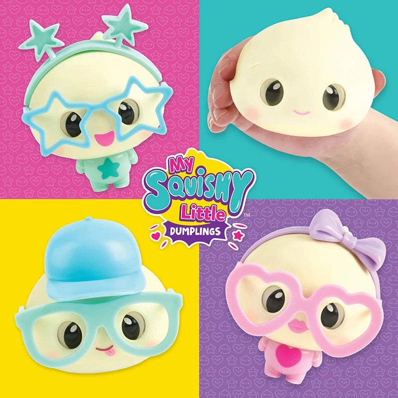 My Squishy Little Dumplings Interactive Doll Marshmallow Golden Cute Dumpling with Sound and Light Electronic Interactive Toys