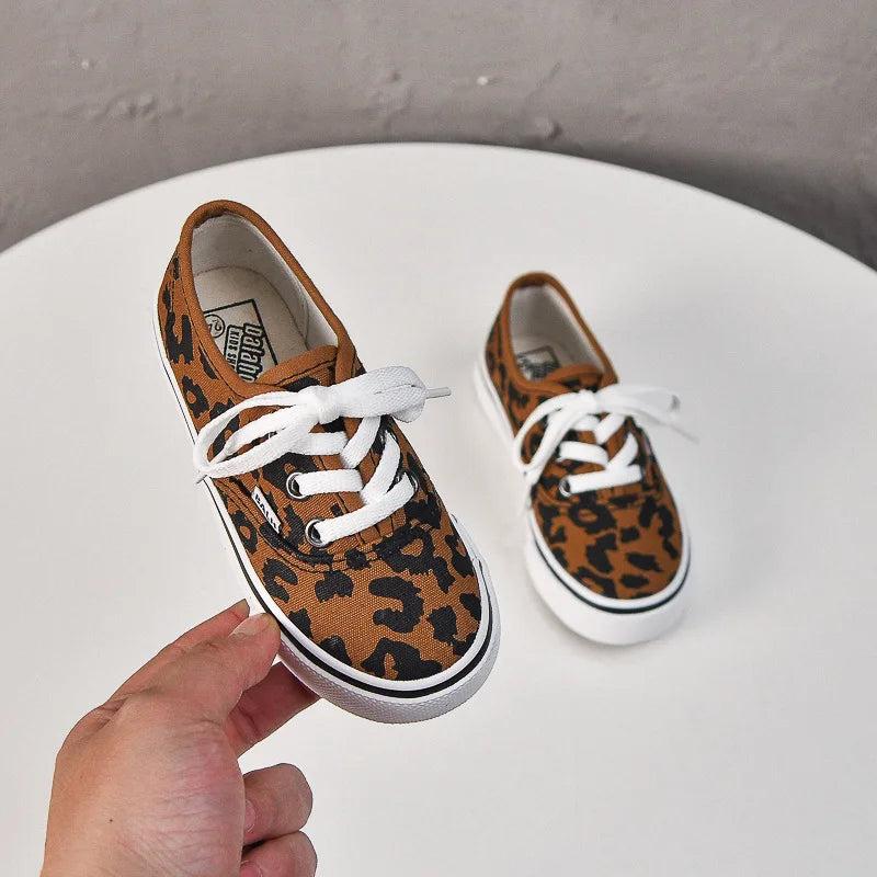 Kids' Unisex Canvas Lace-Up Casual Sneakers