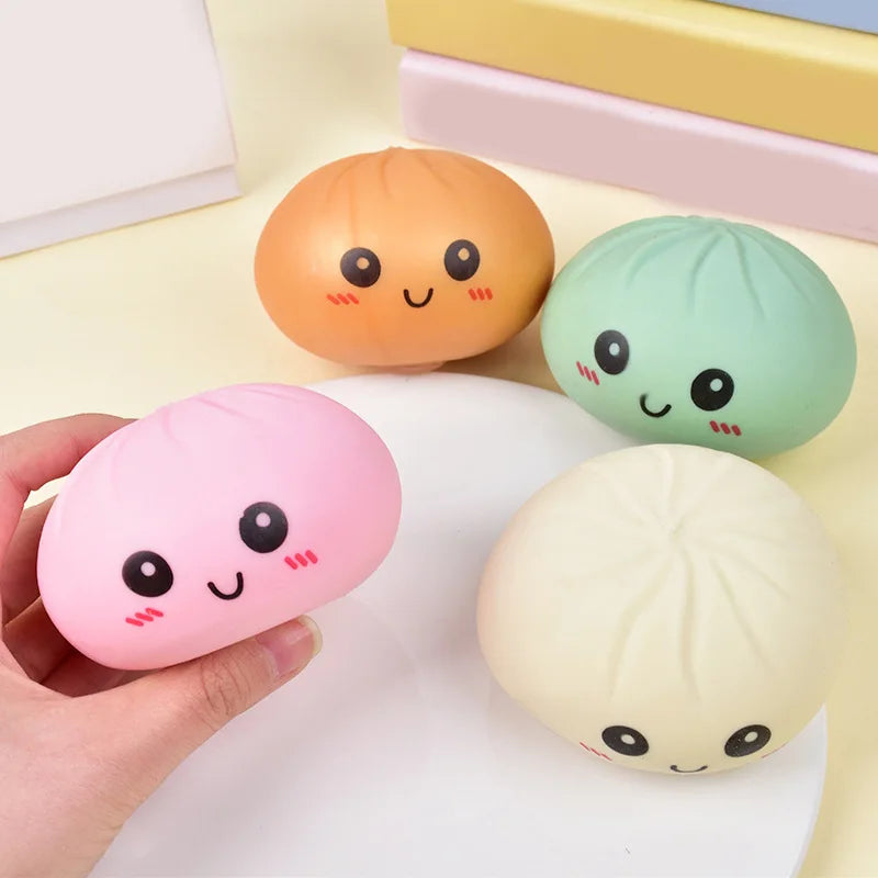 12-Piece Dumpling Shaped Squeeze Toy Set | Stretchy Calming Sensory Fidget Toys | 2 Set Styles