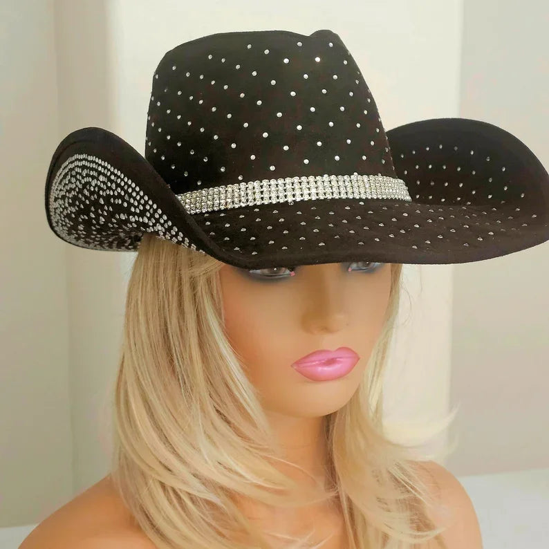 Women's Straw Cowgirl Hat – Wide Brim Shapeable Western Beach Sun Hat | Coastal Cowgirl Style