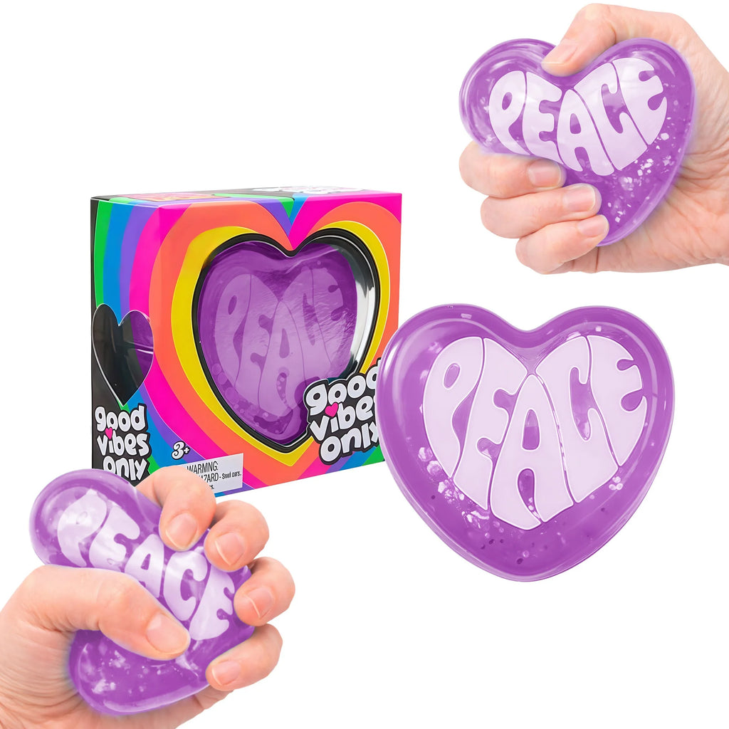 Needoh Heart Shape Squishy Stress Relief Toy | Soft & Portable Palm Fidget