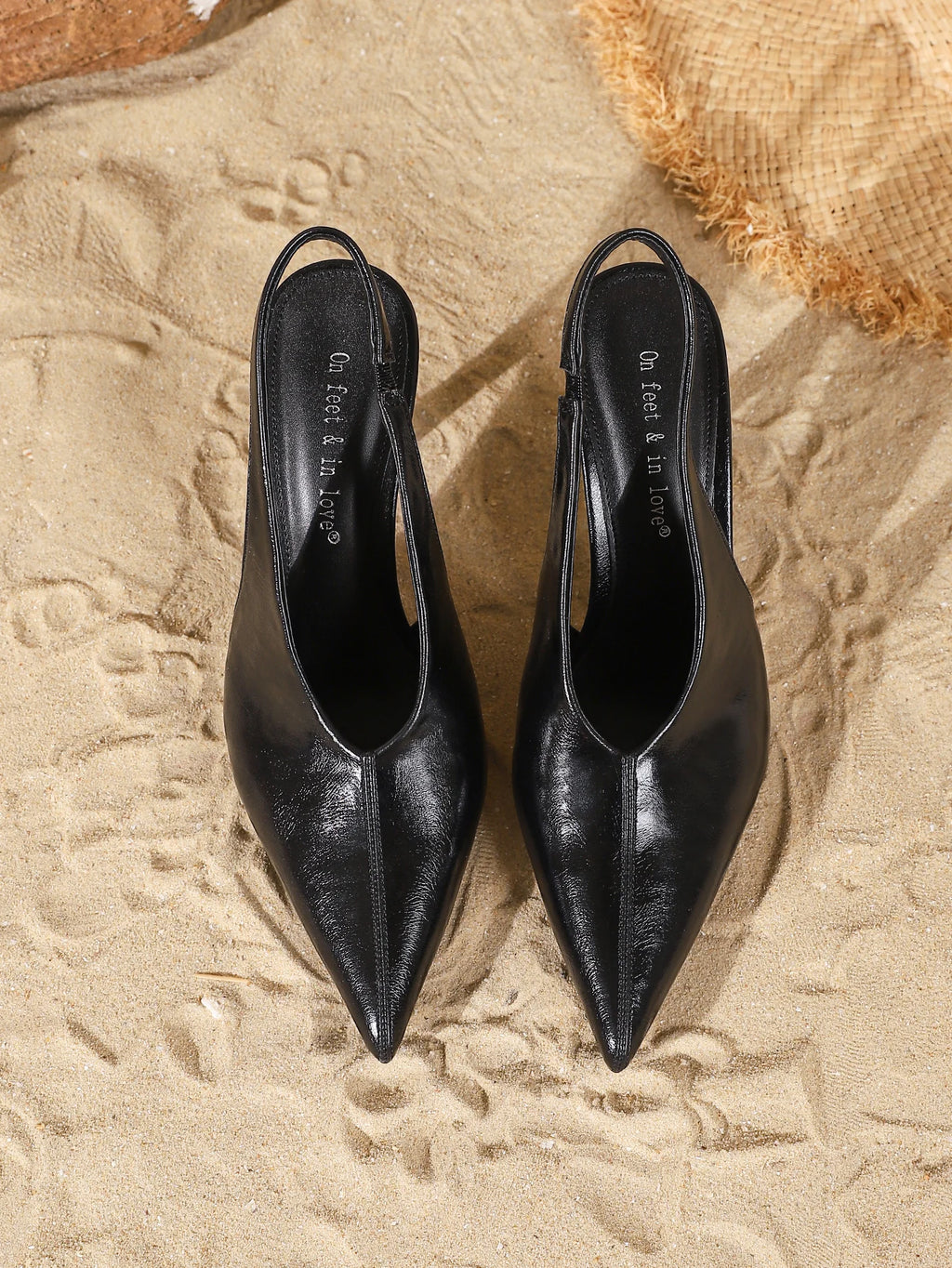 Women's Pointed Toe Slingback High Heel Sandals