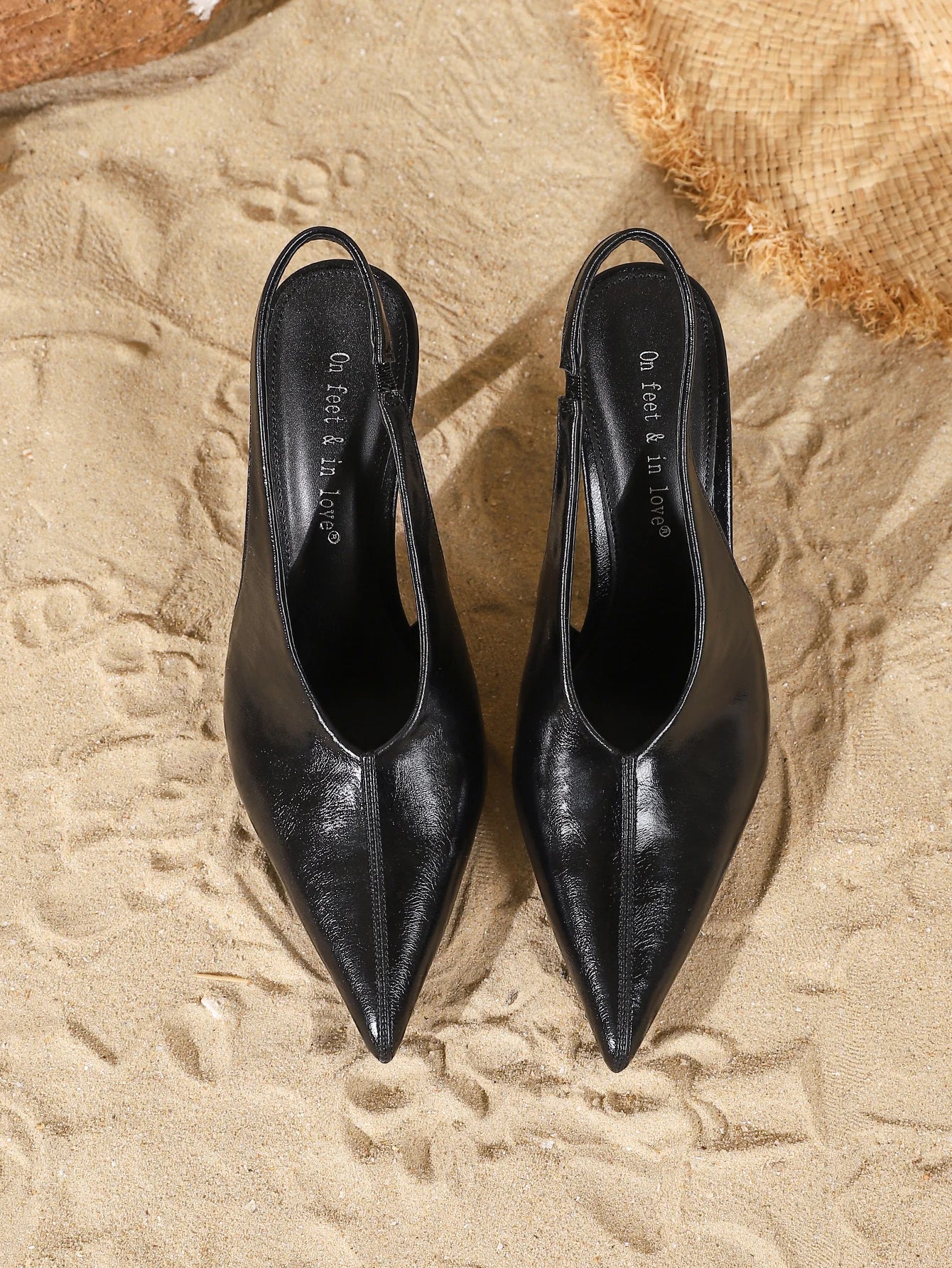 Women's Pointed Toe Slingback High Heel Sandals