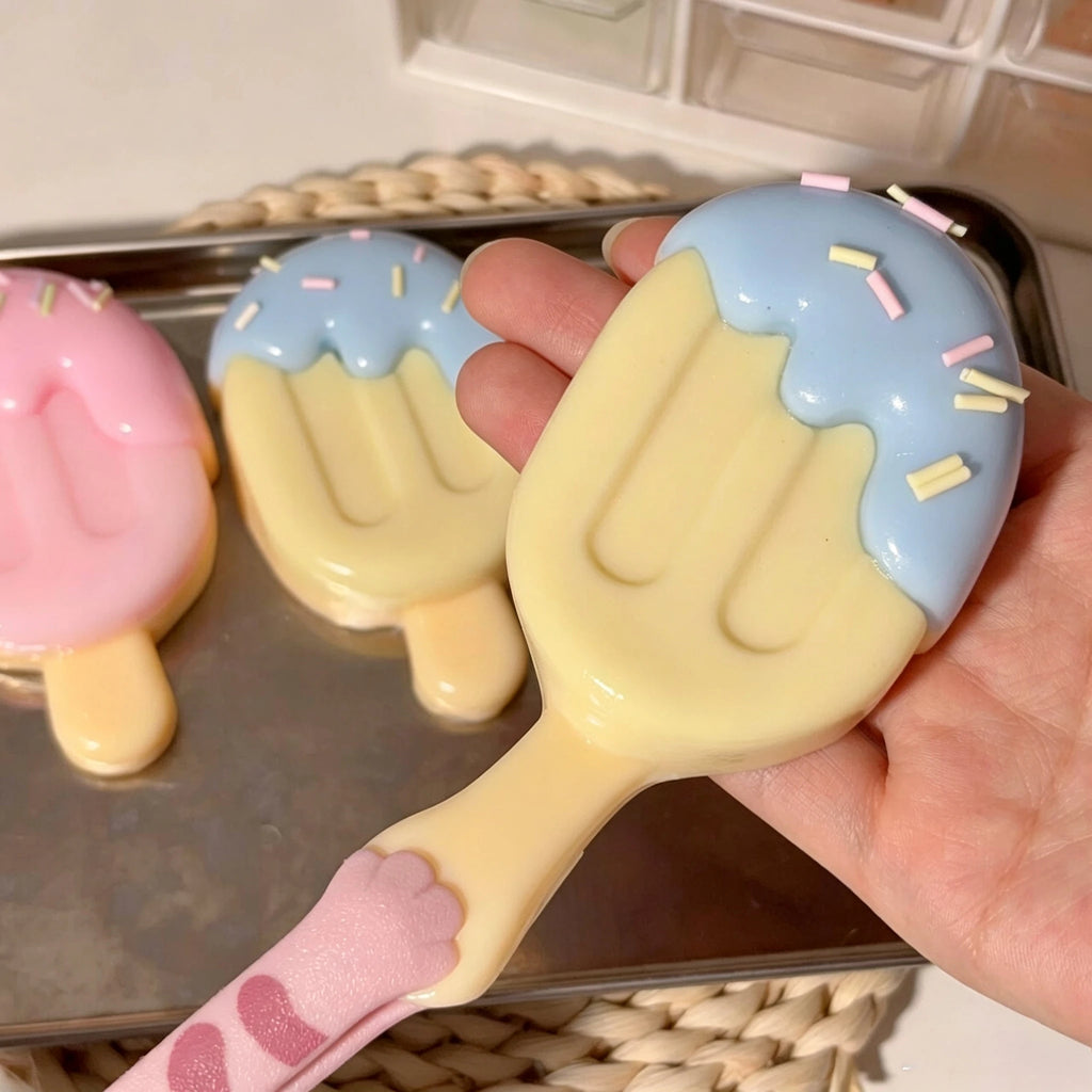 1-Pack Cute Blueberry Lava Ice Cream Squeezable Toy, Soft Squeezable Toy, High-Value Popsicle Stress Relief Toy, Anti-Anxiety Ma