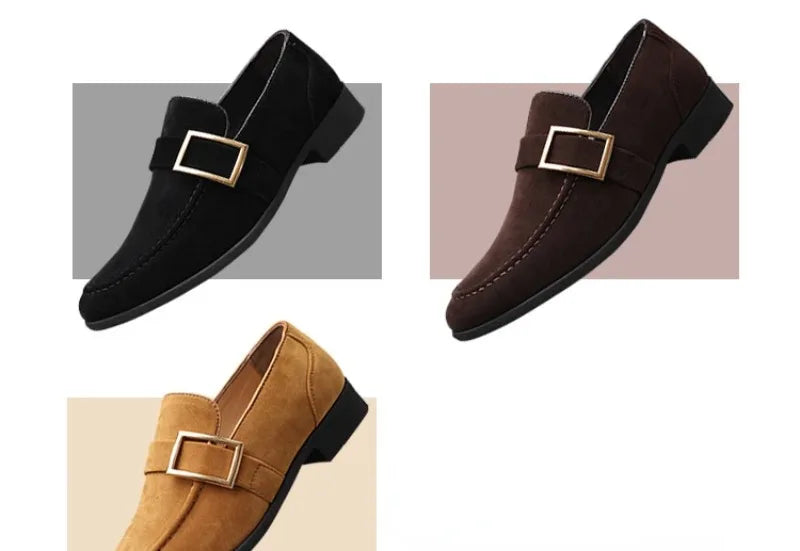 2026 Men's Dress Shoes Britain Casual Shoes High End Designer Suede Loafers for Man Luxury Banquet Wedding Shoes Zapatos Hombre
