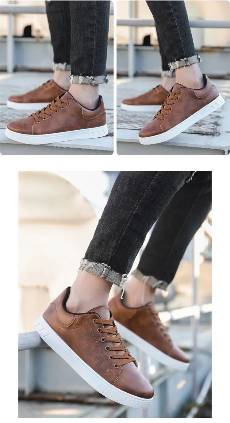 Men's Soft Sole Breathable Casual Lace-Up Shoes