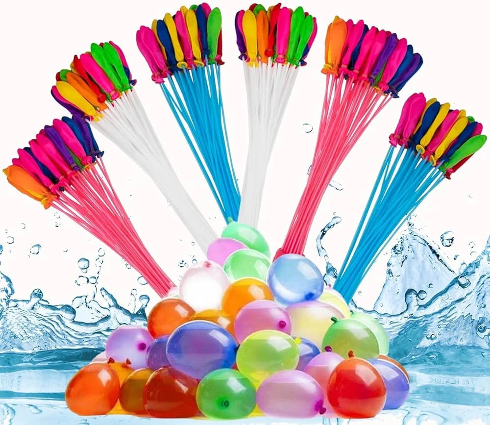 Automatic Fill Water Balloons (111Pcs): Rapid Fill Water Bombs, Self-Tie Splash Balls, Summer Outdoor Activity, Party Fun