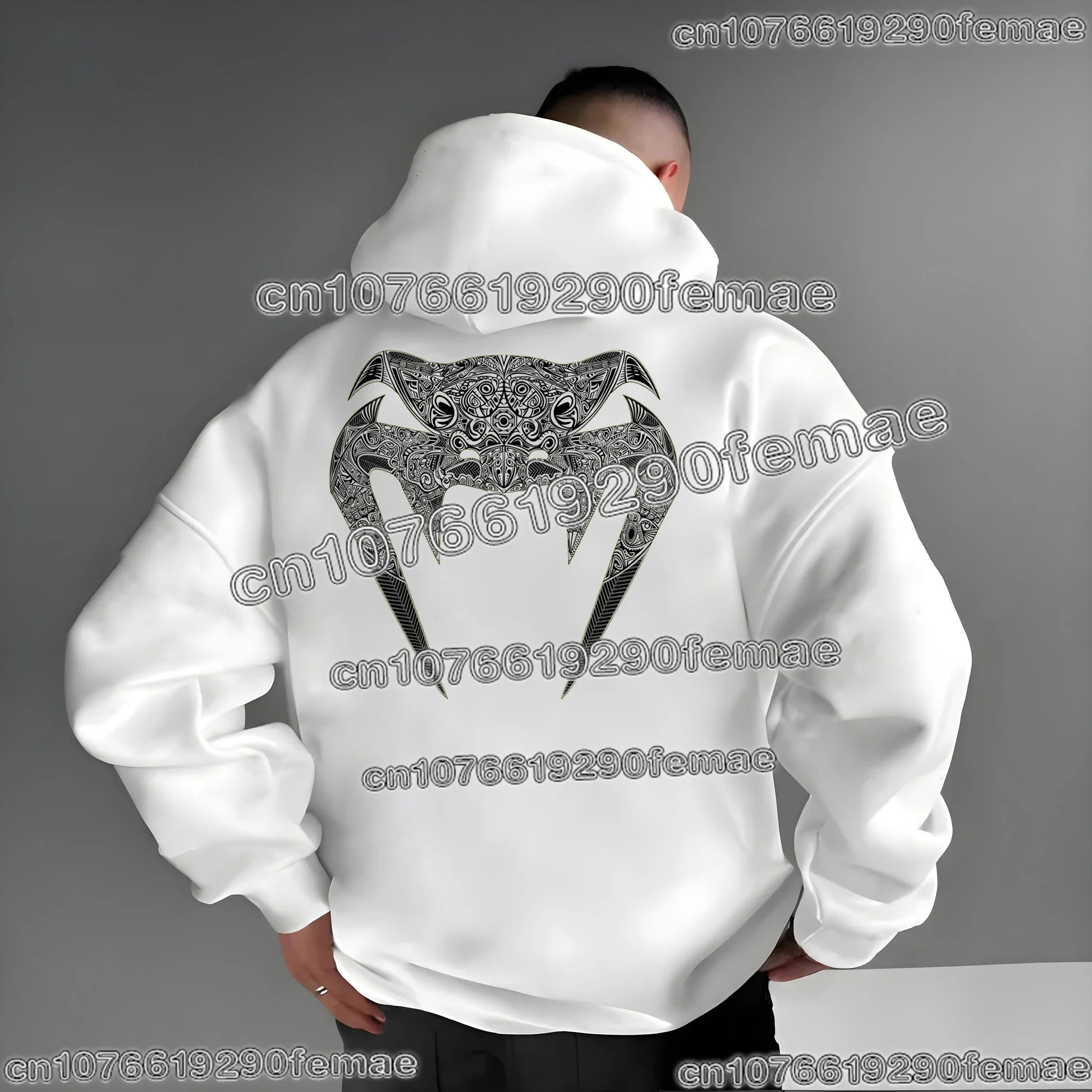 Men's Cotton Pullover Hoodie – Loose Fit Gym & Training Sweatshirt