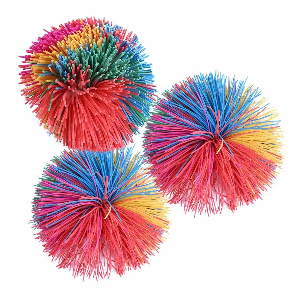 Stress Relief Anti-Stress Colorful Rainbow Fidget Sensory Ball Baby Stretchy Ball Bouncy Stress Balls Monkey Stringy Balls