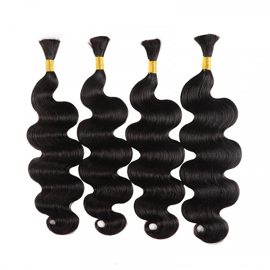 Human Braiding Hair Body Wave Bulk Human Hair For Braiding No Weft 10A Brazilian Curly Human Hair Extensions For Boho Braids