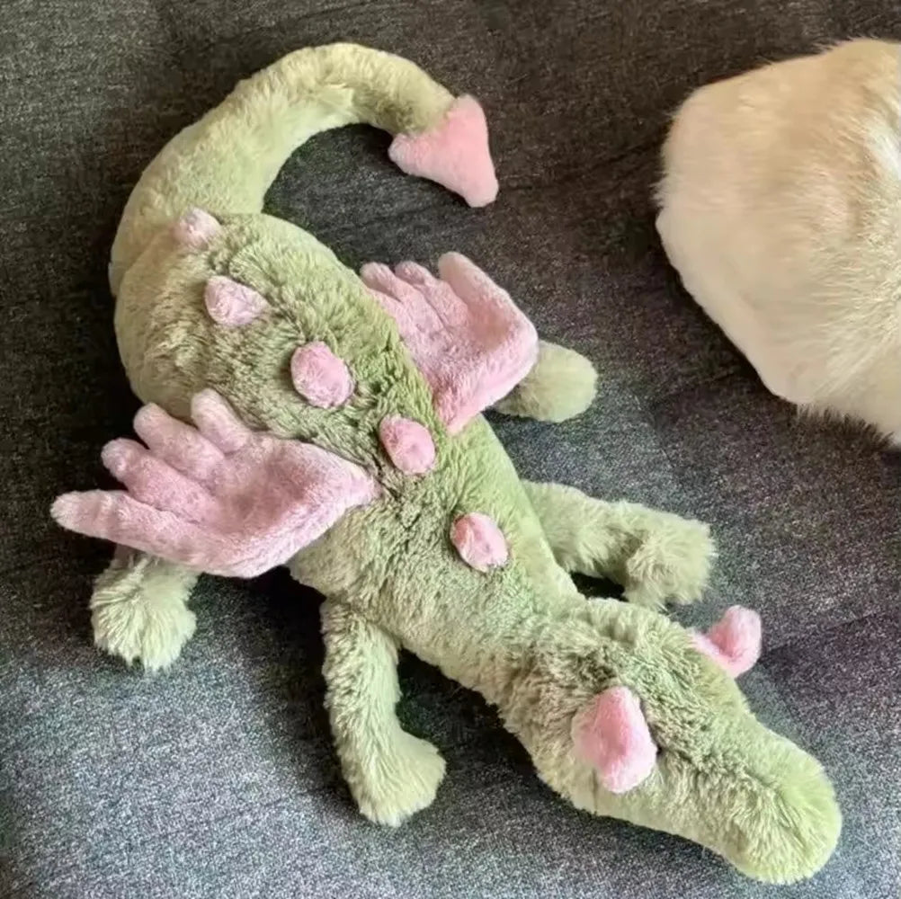 50cm Matcha Dragon and Scarlet Heart Dragon Plush Toys, Cute and Soothing Companion Plush Toys, Perfect for Holiday Gifts.