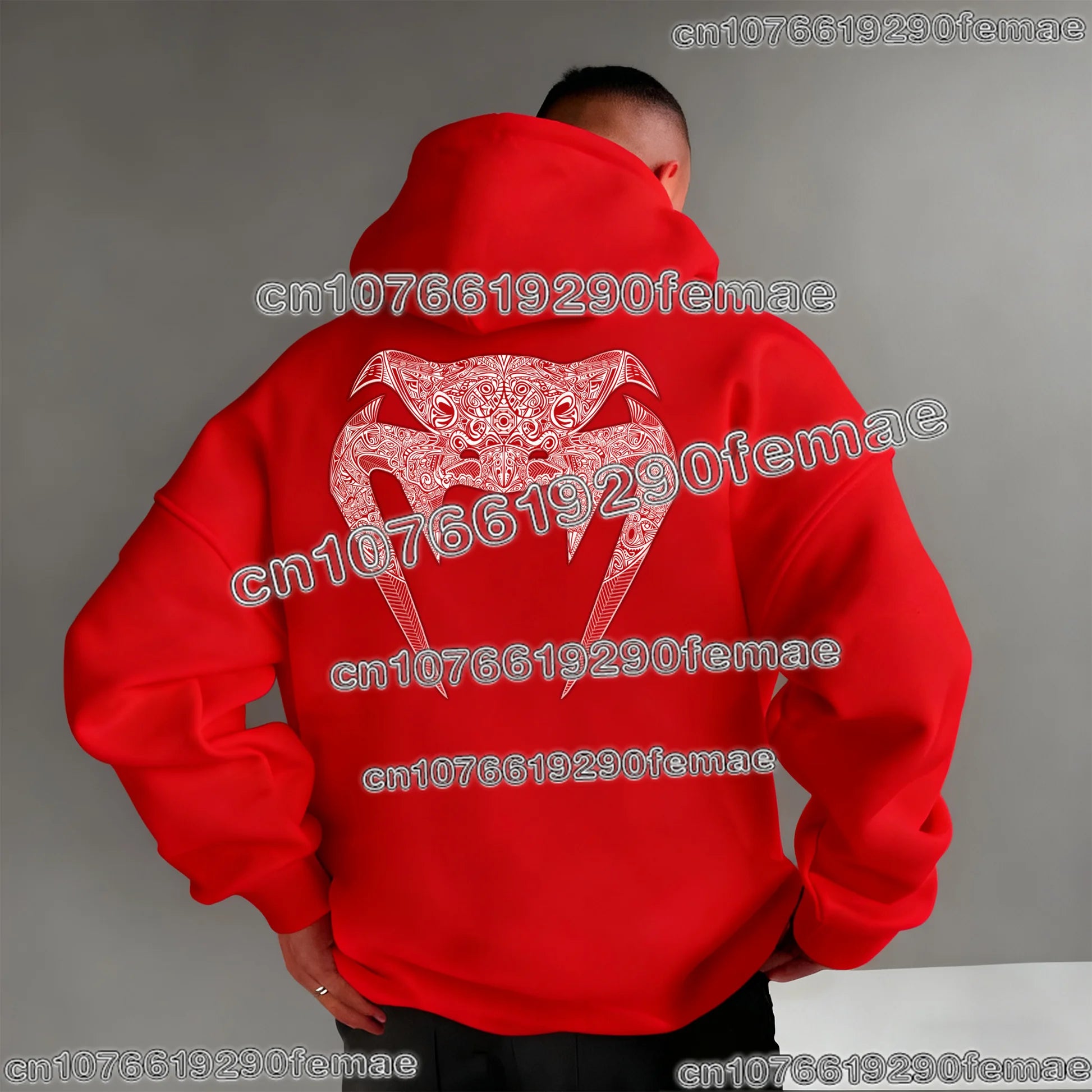 Men's Cotton Pullover Hoodie – Loose Fit Gym & Training Sweatshirt