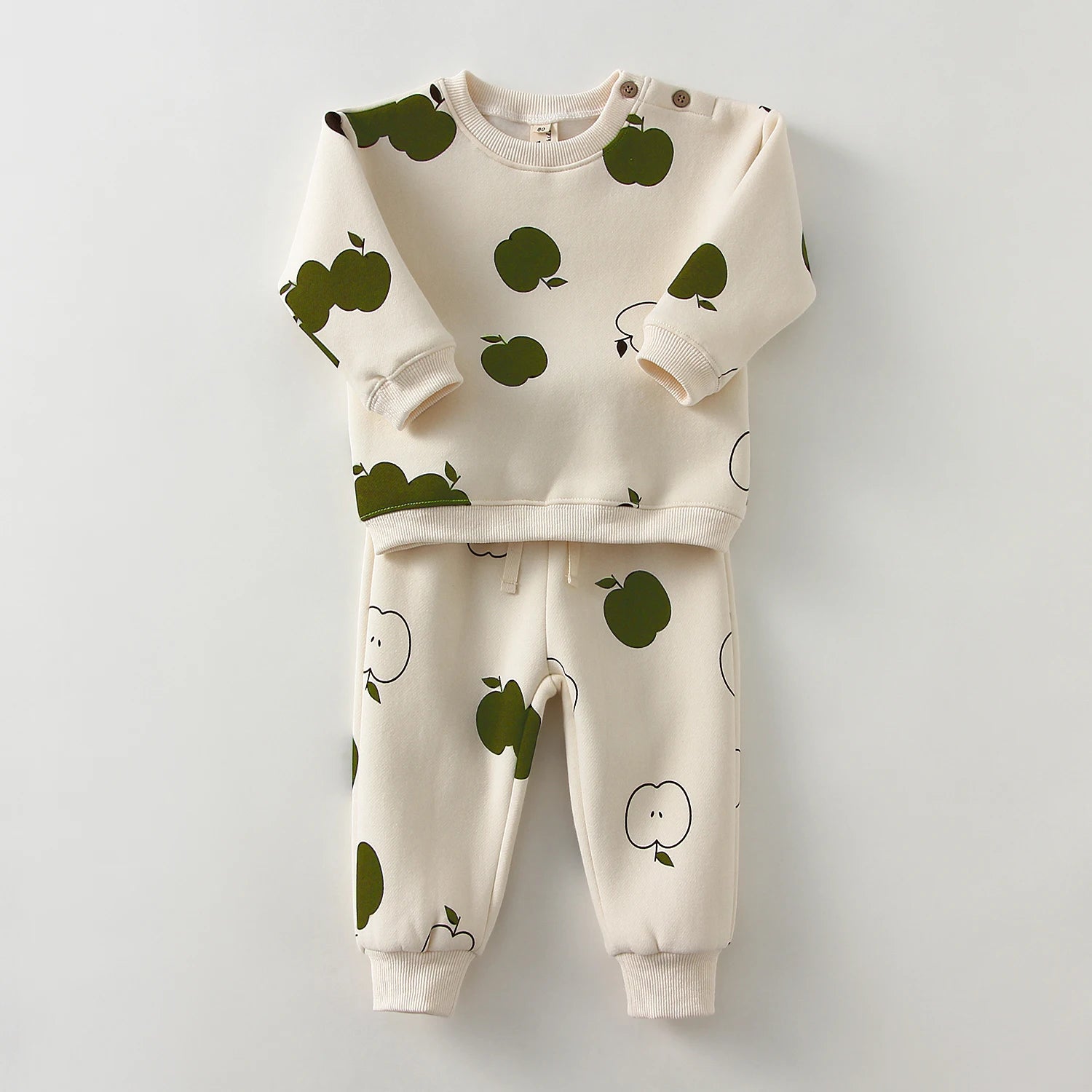 Toddler Baby 2-Piece Fleece Suit Set – Sweater Top & Pants