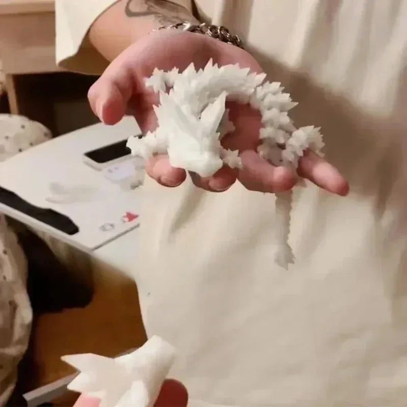 3D Printed Articulated Dragon - Glow in the Dark Desktop Decor