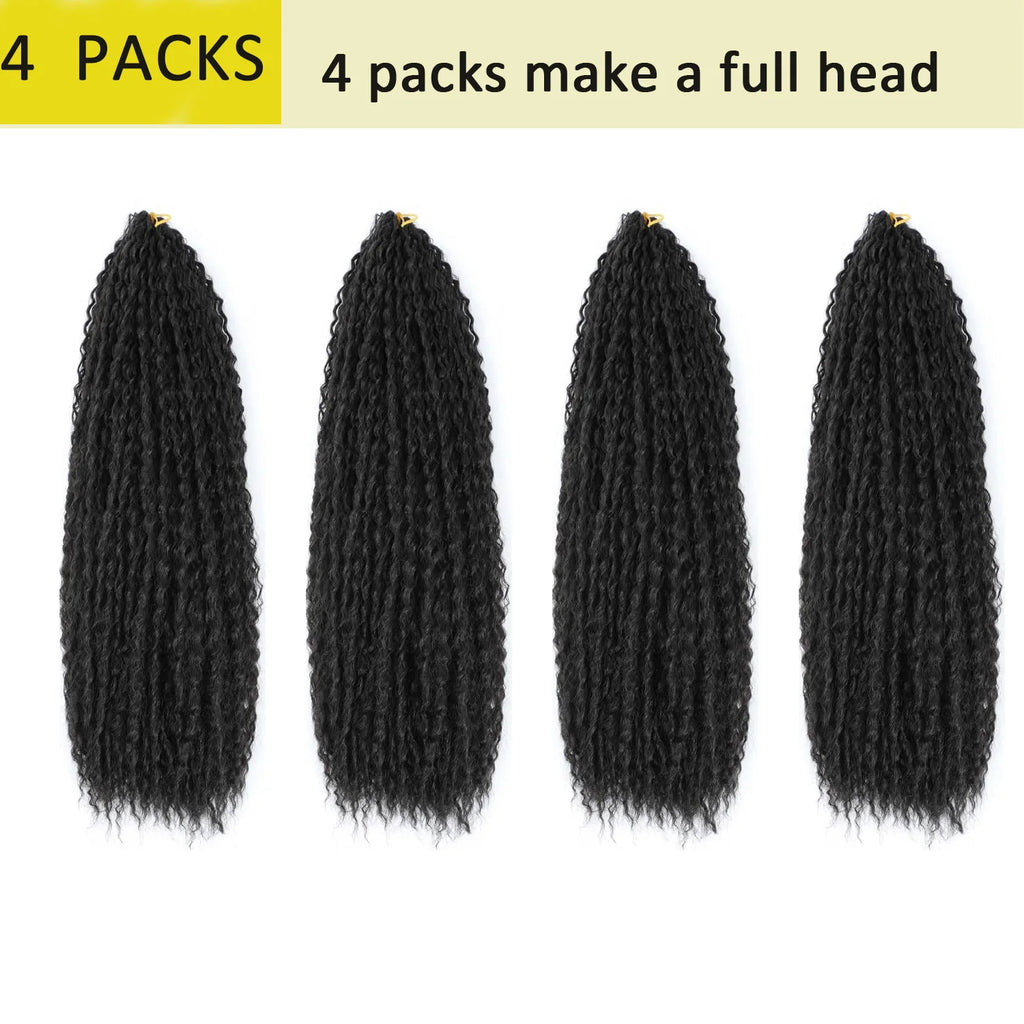 Brazilian Curly Braids Crochet Twist Hair 20inches 4Packs Afro Kinky Curly Braiding Hair Synthetic Water Wave Braid Hair