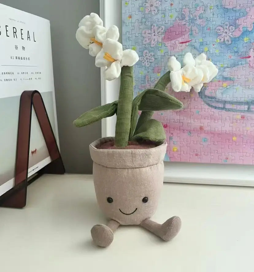 JC Plush Potted Plant Decor Toy Sunflower Daisy Drop Stuffed Soft Comfortable Doll Home Decoration Trendy Toy Jc Plush Gift