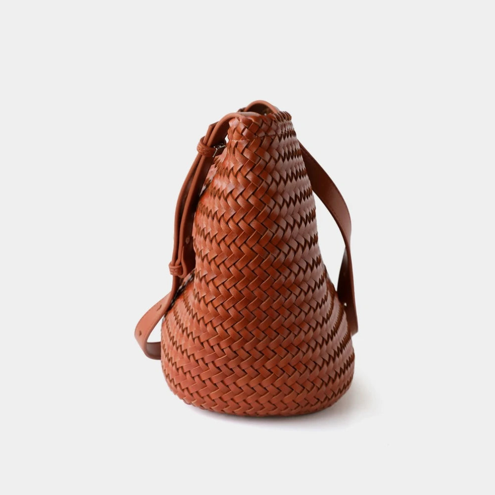 Women's Handwoven Knit Bucket Shoulder Bag