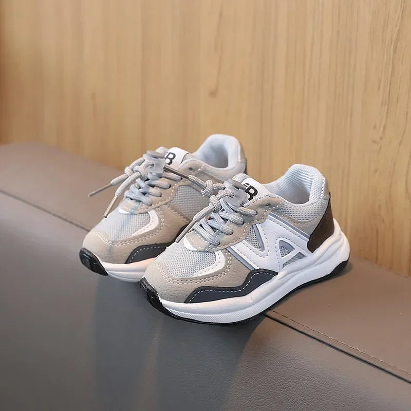 Kids' Unisex Breathable PU Leather Sport Running Sneakers