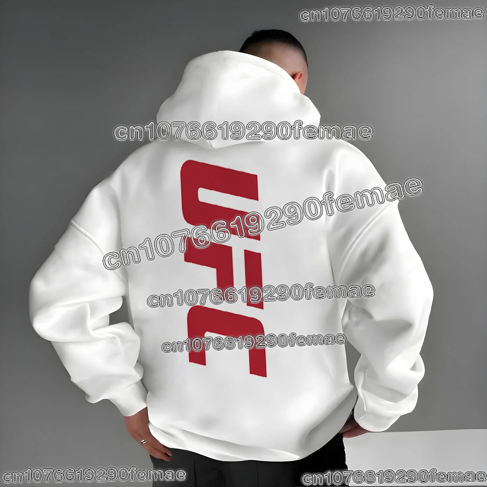 Men's Cotton Pullover Hoodie – Loose Fit Gym & Training Sweatshirt
