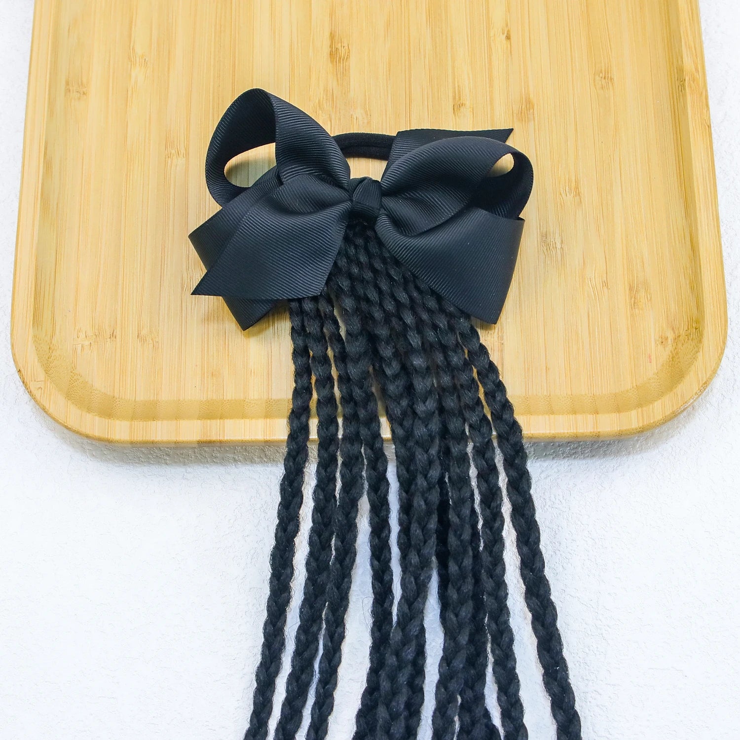 Girls Hair Bows Dirty Braids Colorful Twist Tie Wigs Ponytail Kids Hair Accessories 4'' Hair Bows Rubber Bands Princess Headwear