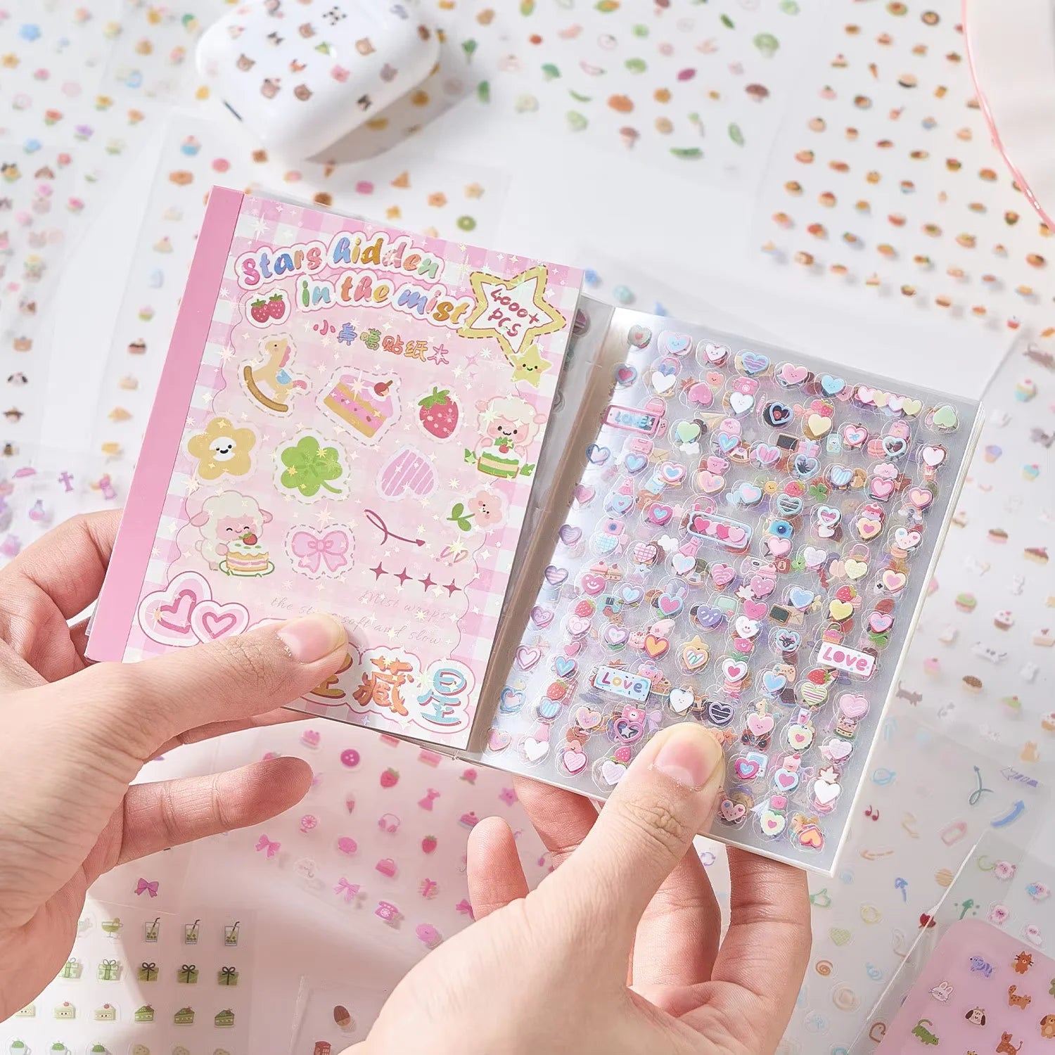 Cute Cartoon PET Stickers | 32-Pack Animal & Fruit Label Stickers | Journal, Gift Tags & DIY Crafts