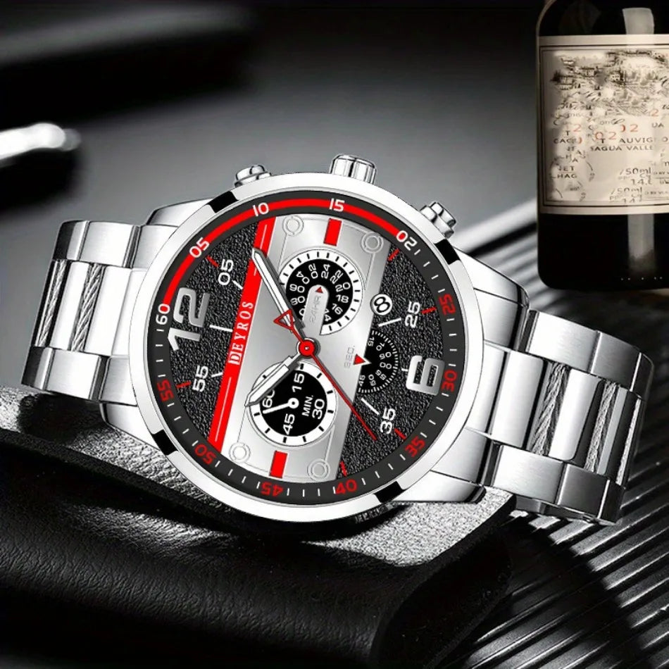 Hot Selling 10 Pcs/set Watches for Men, Watch for Men, Alloy Strap Wrist Watch for Men, Outdoor Style Watch for Men