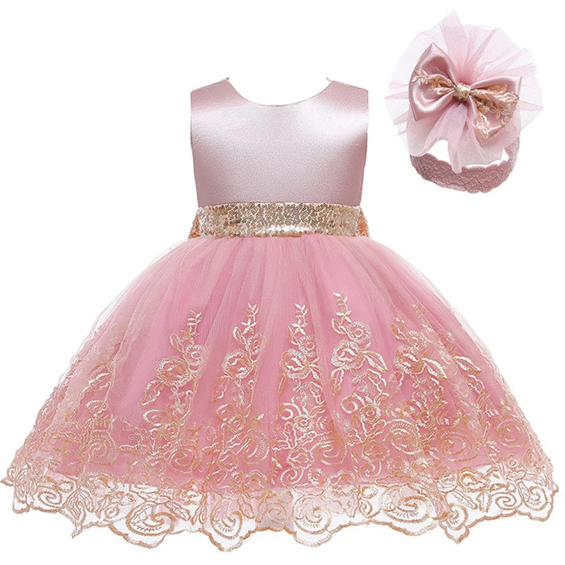 2026 Summer Lace Newborn Dress with Big Bow Fashion Little Princess Baby white Dress Birthday Gifts Children's Clothing 3 6 12M