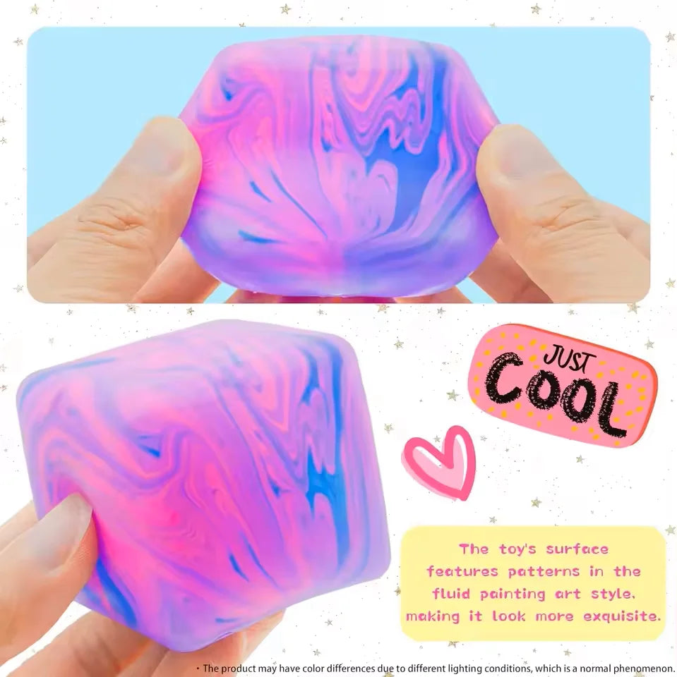 NeeDoh Sensory Stress Relief Cube | Squishy Fidget Toy for Kids & Adults — 4 Colors