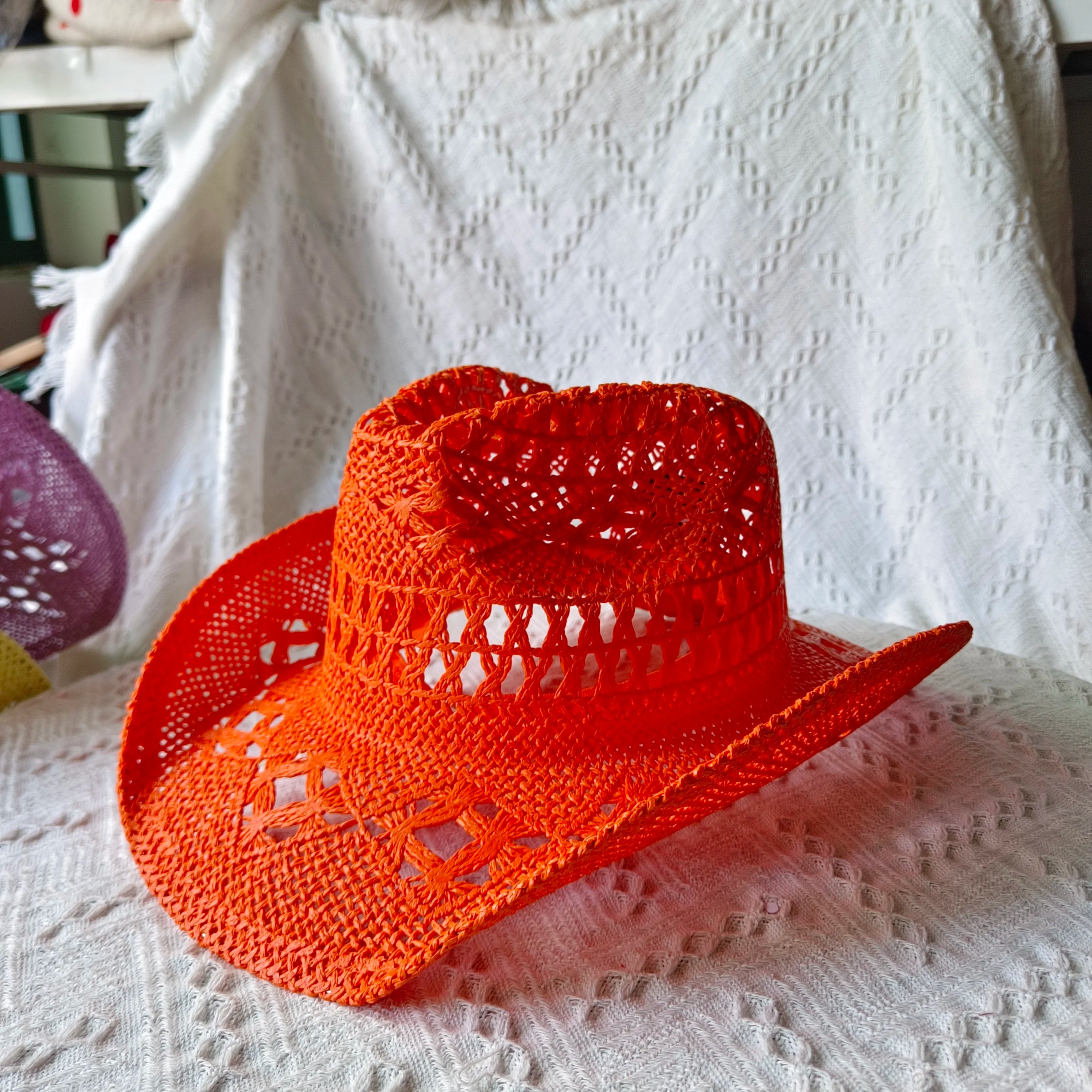 Women's Straw Cowgirl Hat – Wide Brim Shapeable Western Beach Sun Hat | Coastal Cowgirl Style