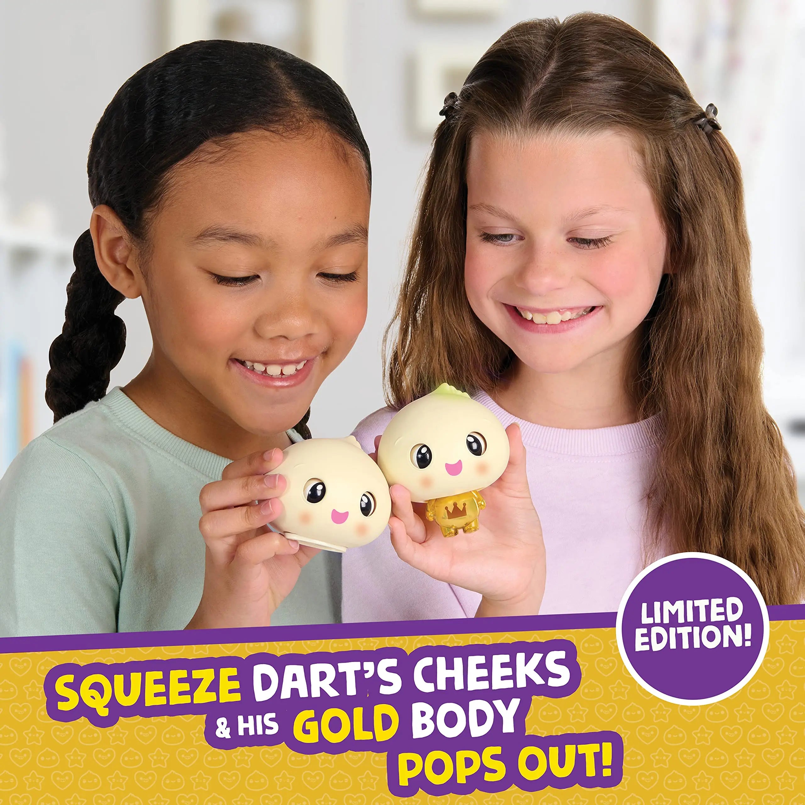My Squishy Little Dumplings Interactive Doll Marshmallow Golden Cute Dumpling with Sound and Light Electronic Interactive Toys