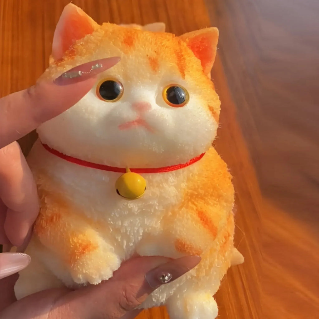 Simulated Fat Cat Stress Relief Pinch Toy Handmade Mini Cute Animal Desktop Ornaments Slow Rebound Squeeze Relaxation Toy
