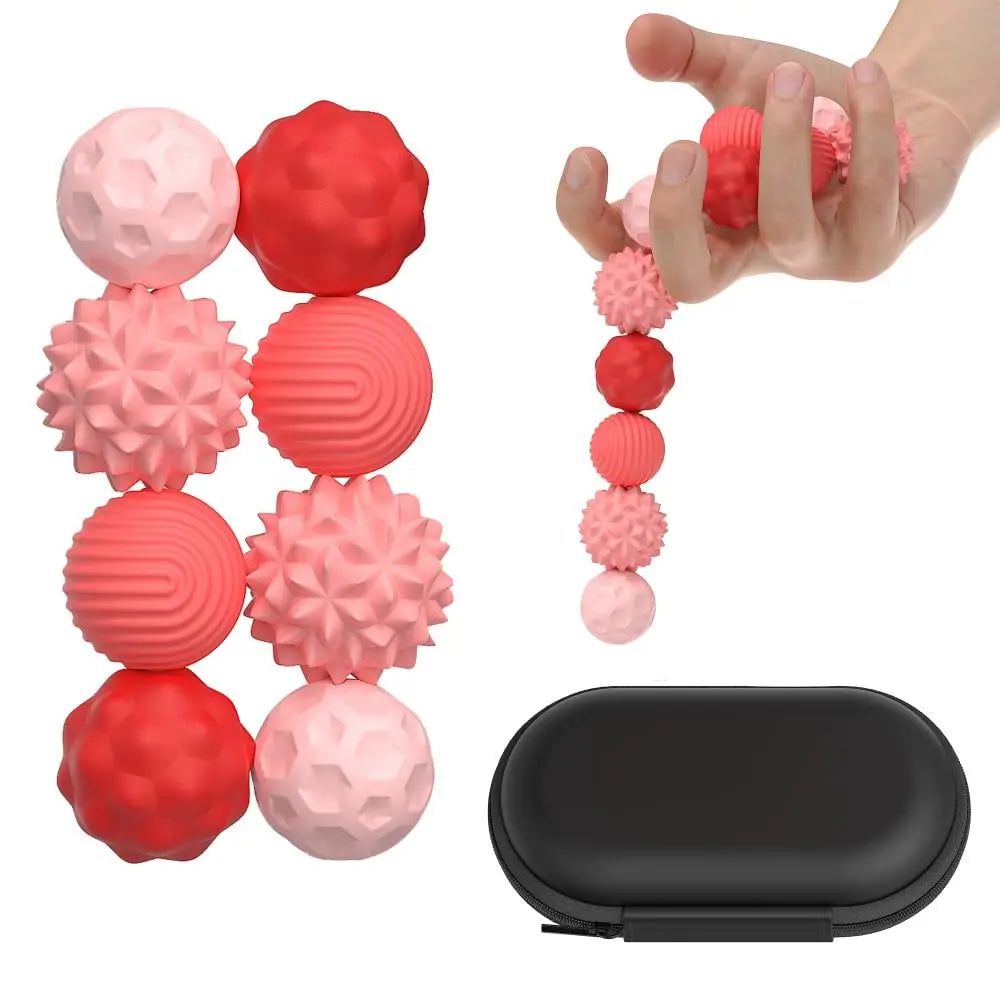 Magnetic Balls Fidget Sensory Toys Stress Relief for Adults Kids Fidget Textured Magnetic Balls with Silicone Shell Desk Toys