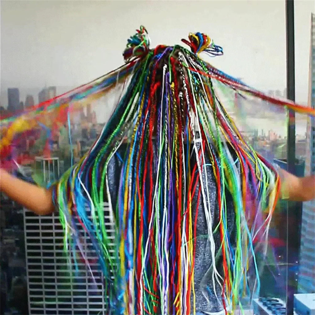 20Pcs Colorful Hair Braids Rope Strands 90cm for Girls African Braids DIY Ponytail Styling Hair Accessories for Girls