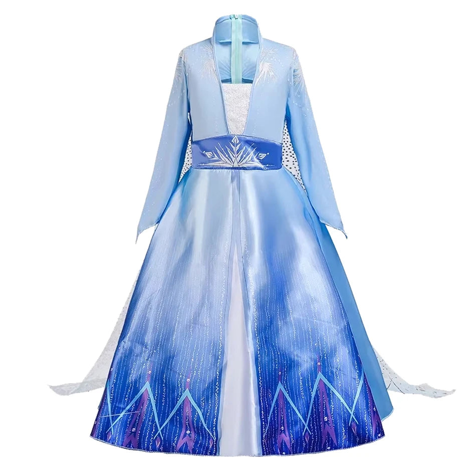 Girls Princess Snow Queen Costume Dress