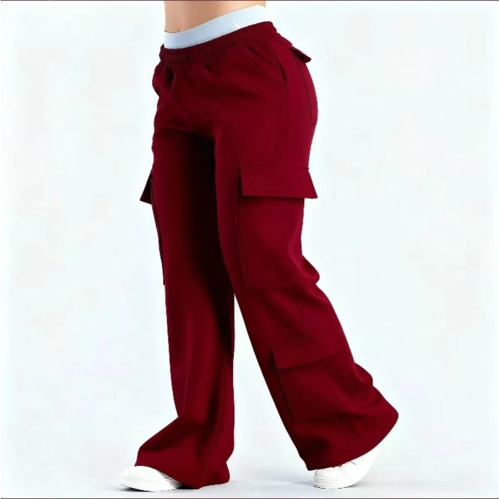 Women's Wide Leg Cargo Pants with Pockets