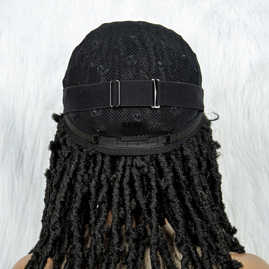 Synthetic Lace Front Wig Braided Wigs Dreadlock Wig 16 inches Short Knotless Butterfly Locs Wigs for Black Women Synthetic Wig